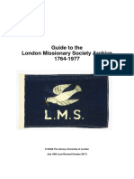 Guide To The London Missionary Society Archive 1764-1977