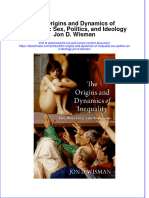 The Origins and Dynamics of Inequality Sex Politics and Ideology Jon D Wisman Ebook Full Chapter