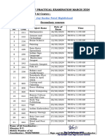 Time Table of Practical Examination March 2024
