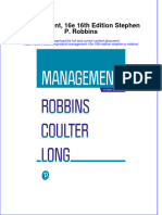 Management 16E 16Th Edition Stephen P Robbins Download PDF Chapter