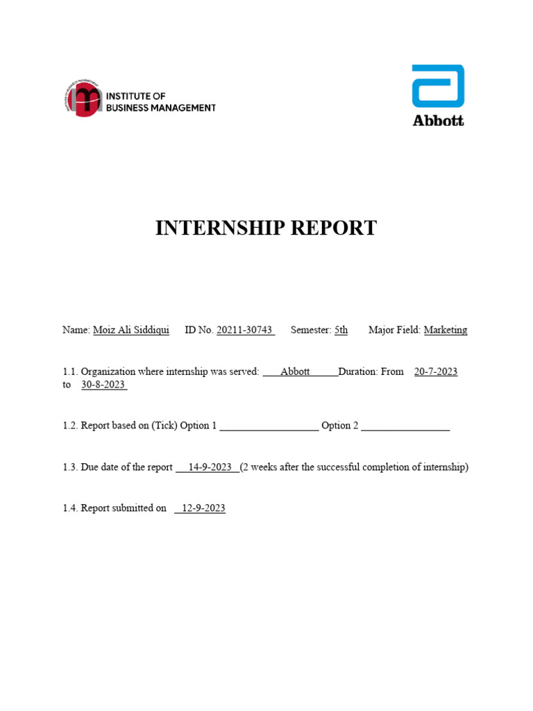Internship Report Download Free Pdf Brand Marketing
