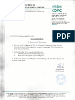 CDAC Internship Certificate