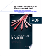 Management Divided Contradictions of Labor Management Matt Vidal Download PDF Chapter