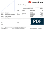 Remittance Receipt: Remitter Details