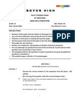 Grade 9 - T2 - Eng Lit Sample Paper (2023-2024)
