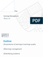 Lecture Week 10 Earnings Management