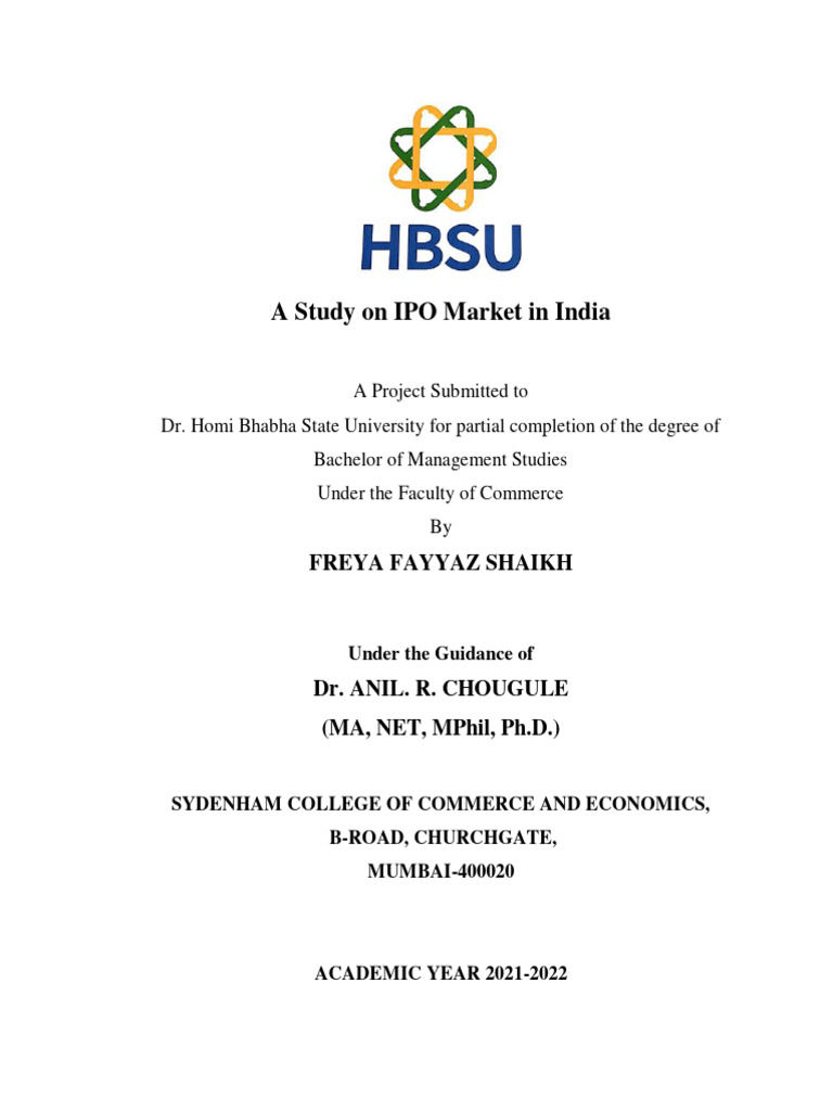 IPO Market in India | PDF | Investing | Initial Public Offering