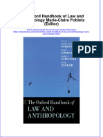 The Oxford Handbook of Law and Anthropology Marie Claire Foblets Editor Ebook Full Chapter