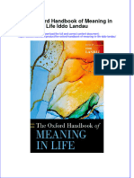 The Oxford Handbook of Meaning in Life Iddo Landau Ebook Full Chapter