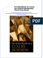The Oxford Handbook of Luxury Business Oxford Handbooks Pierre Yves Donze Ebook Full Chapter