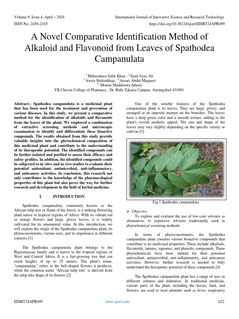 A Novel Comparative Identification Method of Alkaloid and Flavonoid ...