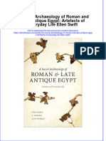 A Social Archaeology of Roman and Late Antique Egypt Artefacts of Everyday Life Ellen Swift Full Chapter