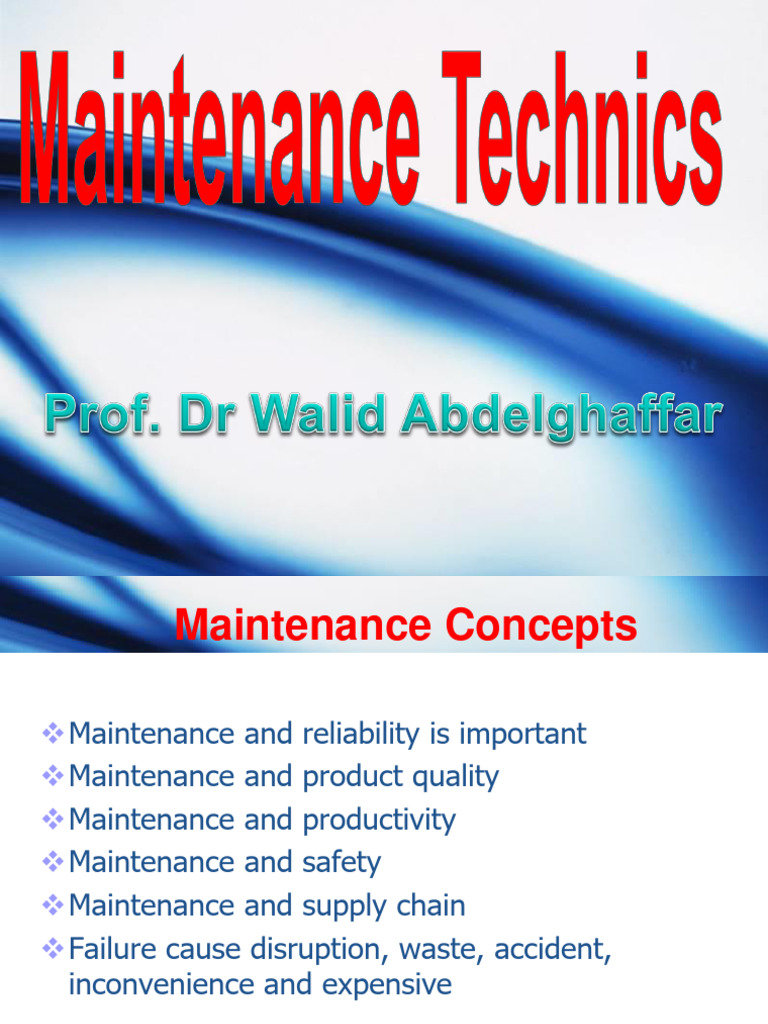 Effective Maintenance Strategies for Reliability | PDF | Reliability ...