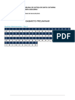 TJSC - Gabarito - Preliminar 2015