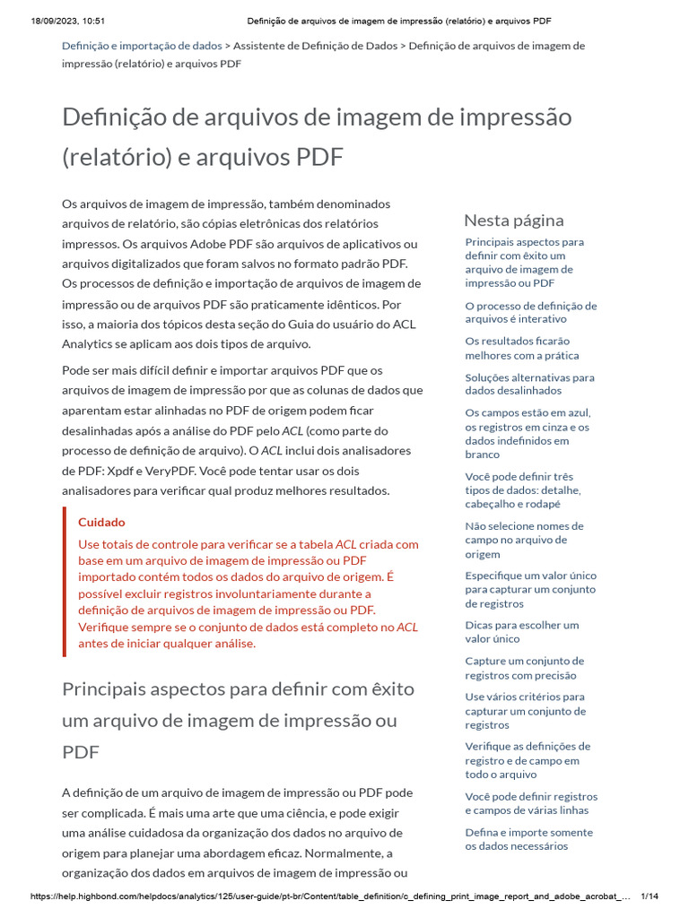 Definição de Arquivos PDF e Impressão | PDF | Arquivo de texto | Definição