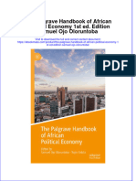 The Palgrave Handbook Of African Political Economy 1St Ed Edition Samuel Ojo Oloruntoba  ebook full chapter