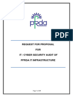 RFP For It Cyber Security Audit of Pfrda It Infrastructure