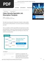 Cyber Security Specialist Job Description Template - Recooty Blog