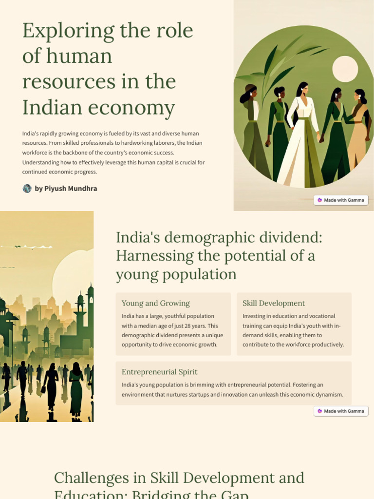 Exploring The Role of Human Resources in The Indian Economy | PDF ...