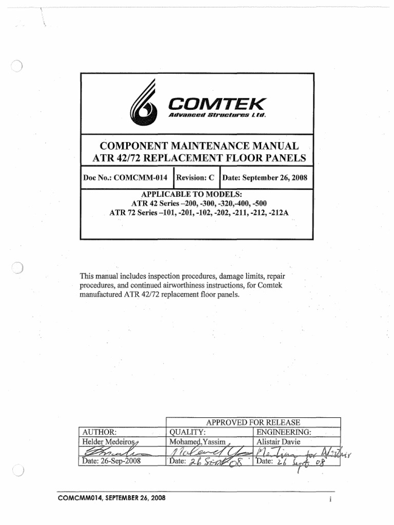 CMM COMCMM-014 Floor Panels Comtek | Download Free PDF | Paint | Dust