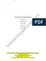 NURS FPX 6107 Assessment 3 Curriculum Evaluation