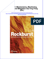 Rockburst Mechanisms Monitoring Warning and Mitigation Xia Ting Feng Ed Full Download Chapter