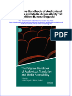 The Palgrave Handbook of Audiovisual Translation and Media Accessibility 1St Ed Edition Lukasz Bogucki Ebook Full Chapter