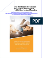 The Palgrave Handbook of Feminism and Sport Leisure and Physical Education 1St Edition Louise Mansfield Ebook Full Chapter