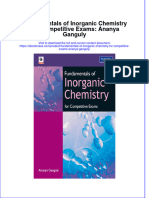 Fundamentals of Inorganic Chemistry For Competitive Exams Ananya Ganguly Full Chapter