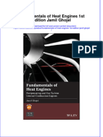 Fundamentals of Heat Engines 1St Edition Jamil Ghojel Full Chapter