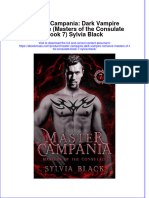 Master Campania Dark Vampire Romance Masters of The Consulate Book 7 Sylvia Black Download PDF Chapter