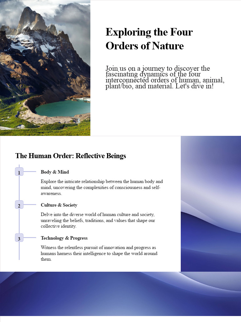 The Four Orders of Nature Explained | PDF | Nature | Ecology