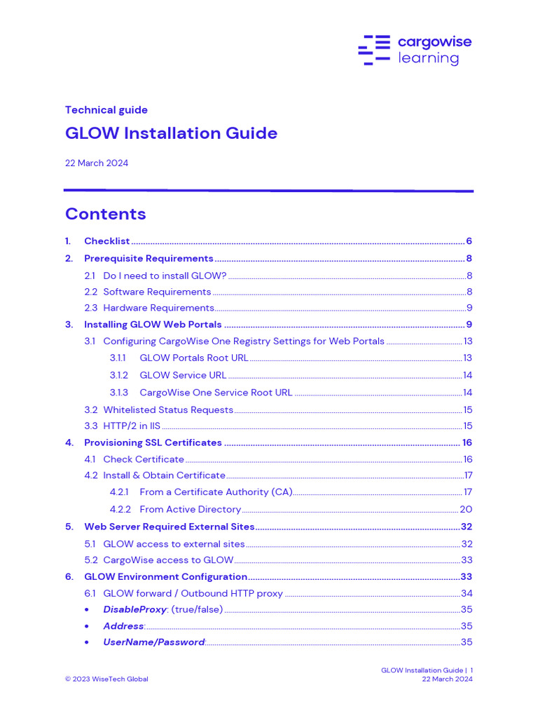 GLOW Installation Guide Overview | PDF | Public Key Certificate ...