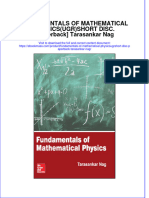 Fundamentals of Mathematical Physicsugrshort Disc Paperback Tarasankar Nag Full Chapter