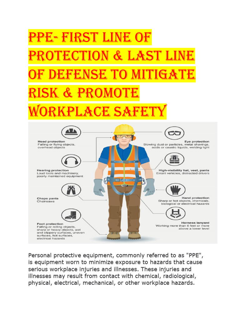 Understanding PPE: Defense in Safety | PDF | Personal Protective ...