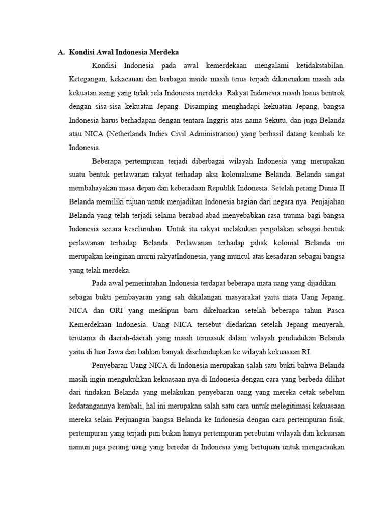 Kondisi Awal Indonesia Merdeka Pdf