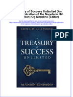 A Treasury Of Success Unlimited An Official Publication Of The Napoleon Hill Foundation Og Mandino Editor full chapter