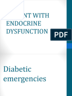 PATIENT WITH ENDOCRINE DYSFUNCTION - PPTX Diabetes Emergenciecy