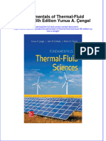 Fundamentals of Thermal Fluid Sciences 5Th Edition Yunus A Cengel Full Chapter