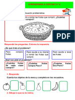 D5 A1 Ficha Mat. Aprendemos A Contar 3 y 4