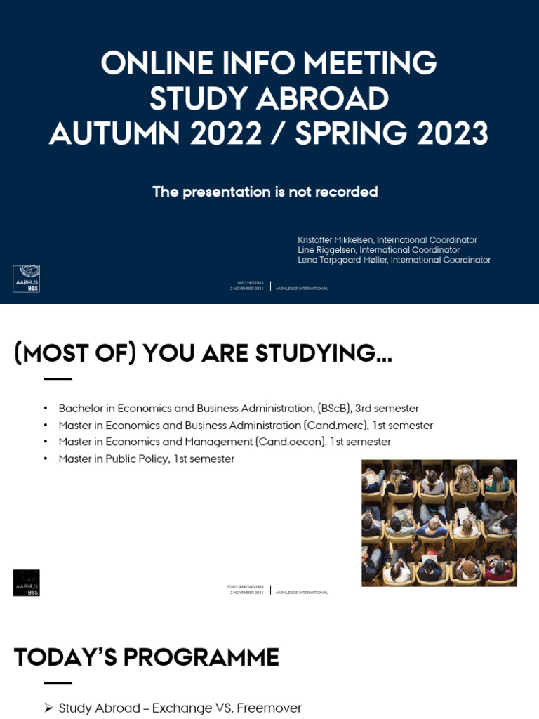 Aarhus BSS Study Abroad Guide | PDF | International Student | Faq