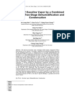 Recovery of Gasoline Vapor by A Combined Process of Two-Stage Dehumidification and Condensation