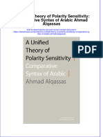 A Unified Theory of Polarity Sensitivity Comparative Syntax of Arabic Ahmad Alqassas Full Chapter