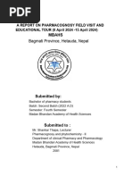 A Report On Pharmacognosy Tour 2024