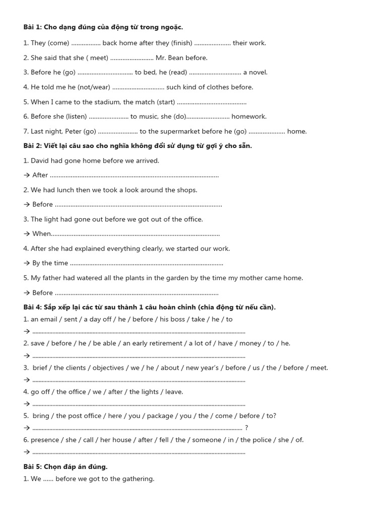 English exercise for begins pdf