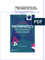 Mathematics For Economics and Business 10Th Edition Ian Jacques Download PDF Chapter