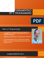 Unit II - Fundamentals of C Programming