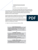 Evaluación de Proyectos de Inversión