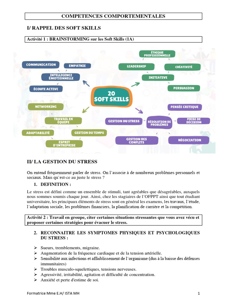 Gestion du Stress : Stratégies et Symptômes | PDF | Anxiété | Stress ...