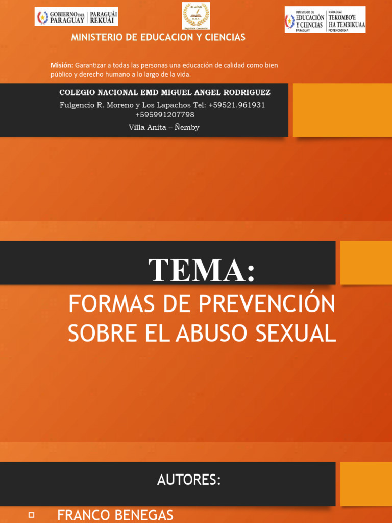 Prevención del Abuso Sexual en Niños | PDF | Abuso infantil | Abuso sexual